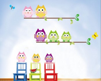 8 Cartoon Owl Friends Children Vinyl Wall Decals Nursery Sticker 8 Cartoon Owl Friends Children Vinyl Wall Decals Nursery Sticker